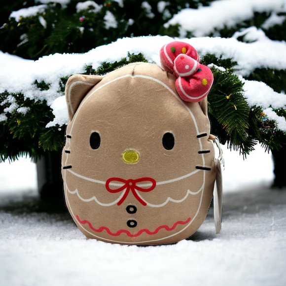 Squishmallows Sanrio 2023 8" Hello Kitty Christmas Gingerbread Plush Stuffed Toy - Picture 1 of 9